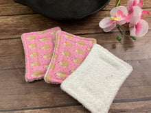 Load image into Gallery viewer, Hedgehog Reusable Kitchen Sponges- Perfect for cleaning dishes, counters and Cast Iron Pots. Mesh side for extra cleaning power.
