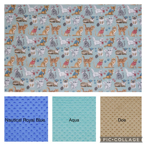 Sassy Cats Weighted Blanket or Lap Pad Cotton Fabric - Toddler, Child, Teen, Adult -Dot Minky - Anxiety, Sleep.