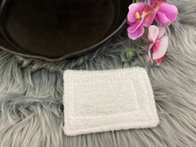 Load image into Gallery viewer, Purple Butterfly Watercolor Reusable Kitchen Sponges- Perfect for cleaning dishes, counters and Cast Iron Pots. Mesh side for extra cleaning power.
