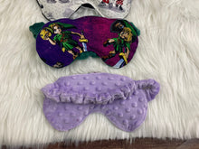 Load image into Gallery viewer, 1/2lbs Weighted Sleep Eye Pillow  Mask. Great for Travel. Minky and Cotton. Glass Beads
