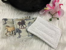 Load image into Gallery viewer, Horses horse Reusable Kitchen Sponges- Perfect for cleaning dishes, counters and Cast Iron Pots. Mesh side for extra cleaning power.
