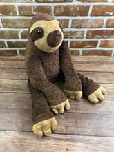 Load image into Gallery viewer, 2lbs -10lbs Weighted Sloth Stuffed Minky Animal Lap Pad -for Comfort, Special Needs, Sleep, Anxiety and Stress Relief - Custom Made
