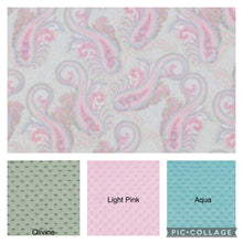 Load image into Gallery viewer, Pink Paisley Flowers Wildflowers- Weighted Blanket or Lap Pad Cotton Fabric - Toddler, Child, Teen, Adult -Dot Minky - Anxiety, Sleep.
