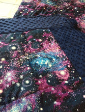 Load image into Gallery viewer, Galaxy/Space/Stars - Weighted Blanket or Lap Pad Cotton Fabric - Toddler, Child, Teen, Adult -Dot Minky - Anxiety, Sleep.
