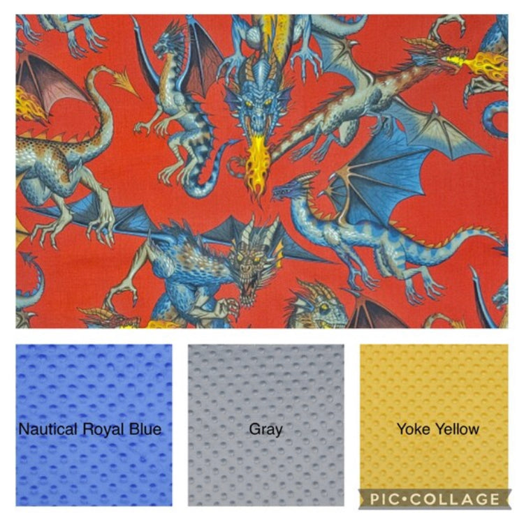 Tales of the Dragon Weighted Blanket or Lap Pad Cotton Fabric - Toddler, Child, Teen, Adult -Dot Minky - Anxiety, Sleep.