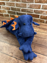 Load image into Gallery viewer, 2lbs -10lbs Weighted Dragon Stuffed Minky Animal Lap Pad -for Comfort, Special Needs, Sleep, Anxiety and Stress Relief - Custom Made
