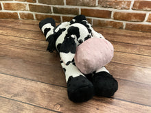 Load image into Gallery viewer, 2lbs -15lbs Weighted  Cow Stuffed Minky Animal Lap Pad -for Comfort, Special Needs, Sleep, Anxiety and Stress Relief - Custom Made
