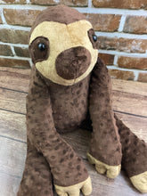 Load image into Gallery viewer, 2lbs -10lbs Weighted Sloth Stuffed Minky Animal Lap Pad -for Comfort, Special Needs, Sleep, Anxiety and Stress Relief - Custom Made
