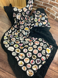 Pokemon - Weighted Blanket or Lap Pad Cotton Fabric - Toddler, Child, Teen, Adult -Dot Minky - Anxiety, Sleep.