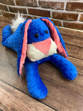 Load image into Gallery viewer, 2lbs -10lbs Weighted Rabbit bunny Stuffed Minky Animal Lap Pad -for Comfort, Special Needs, Sleep, Anxiety and Stress Relief - Custom Made
