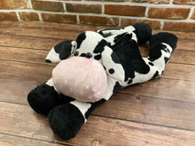 Load image into Gallery viewer, 2lbs -15lbs Weighted  Cow Stuffed Minky Animal Lap Pad -for Comfort, Special Needs, Sleep, Anxiety and Stress Relief - Custom Made
