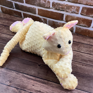 2lbs -10lbs Weighted  Stuffed Cat Minky Animal Lap Pad -for Comfort, Special Needs, Sleep, Anxiety and Stress Relief - Custom Made