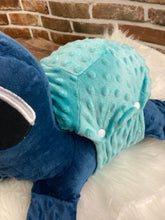 Load image into Gallery viewer, 2lbs -10lbs Weighted  Stuffed Turtle Minky Animal Lap Pad -for Comfort, Special Needs, Sleep, Anxiety and Stress Relief - Custom Made
