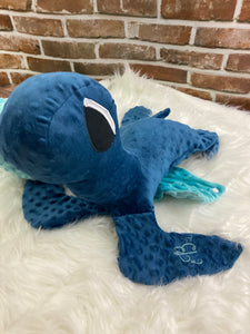 2lbs -10lbs Weighted  Stuffed Turtle Minky Animal Lap Pad -for Comfort, Special Needs, Sleep, Anxiety and Stress Relief - Custom Made