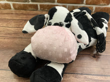 Load image into Gallery viewer, 2lbs -15lbs Weighted  Cow Stuffed Minky Animal Lap Pad -for Comfort, Special Needs, Sleep, Anxiety and Stress Relief - Custom Made
