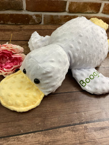 2lbs -10lbs Weighted Duck Stuffed Minky Animal Lap Pad -for Comfort, Special Needs, Sleep, Anxiety and Stress Relief - Custom Made