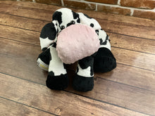 Load image into Gallery viewer, 2lbs -15lbs Weighted  Cow Stuffed Minky Animal Lap Pad -for Comfort, Special Needs, Sleep, Anxiety and Stress Relief - Custom Made
