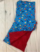 Load image into Gallery viewer, Sonic the Hedgehog Weighted Blanket or Lap Pad Cotton Fabric - Toddler, Child, Teen, Adult -Dot Minky - Anxiety, Sleep.
